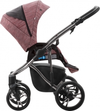 Дитяча коляска 2 в 1 Bebetto Bresso Premium DARK 03, Еко-шкіра + тканина (503.32.20.D03)